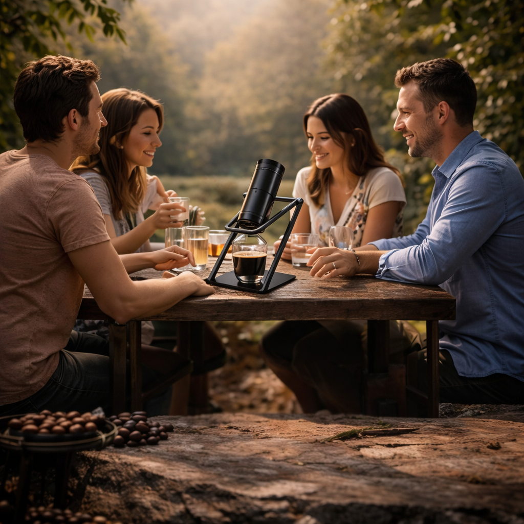 Le support pliable Velmora™ assure une base solide et réglable pour une extraction parfaite, même en forêt.