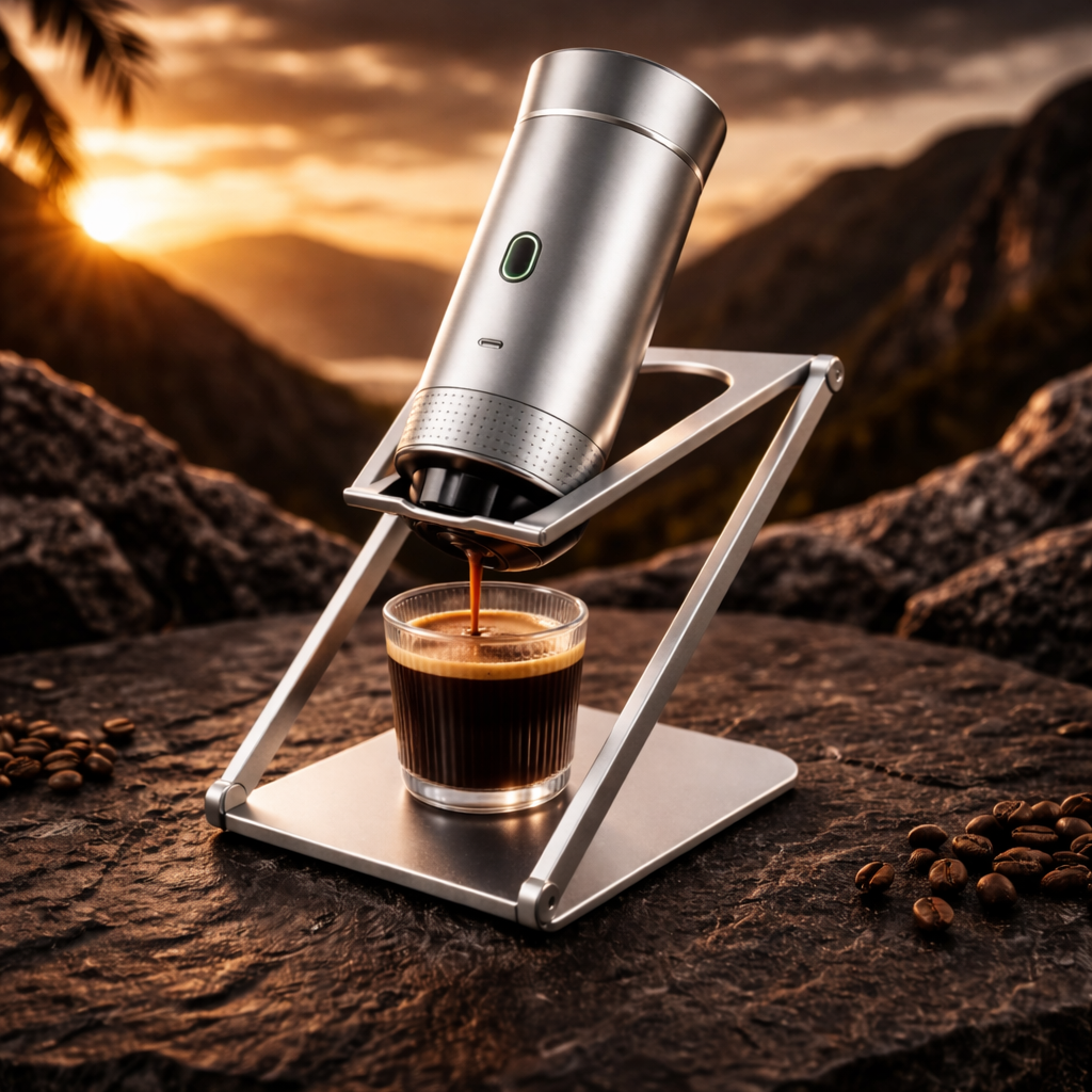 Support machine espresso portable stable et design premium